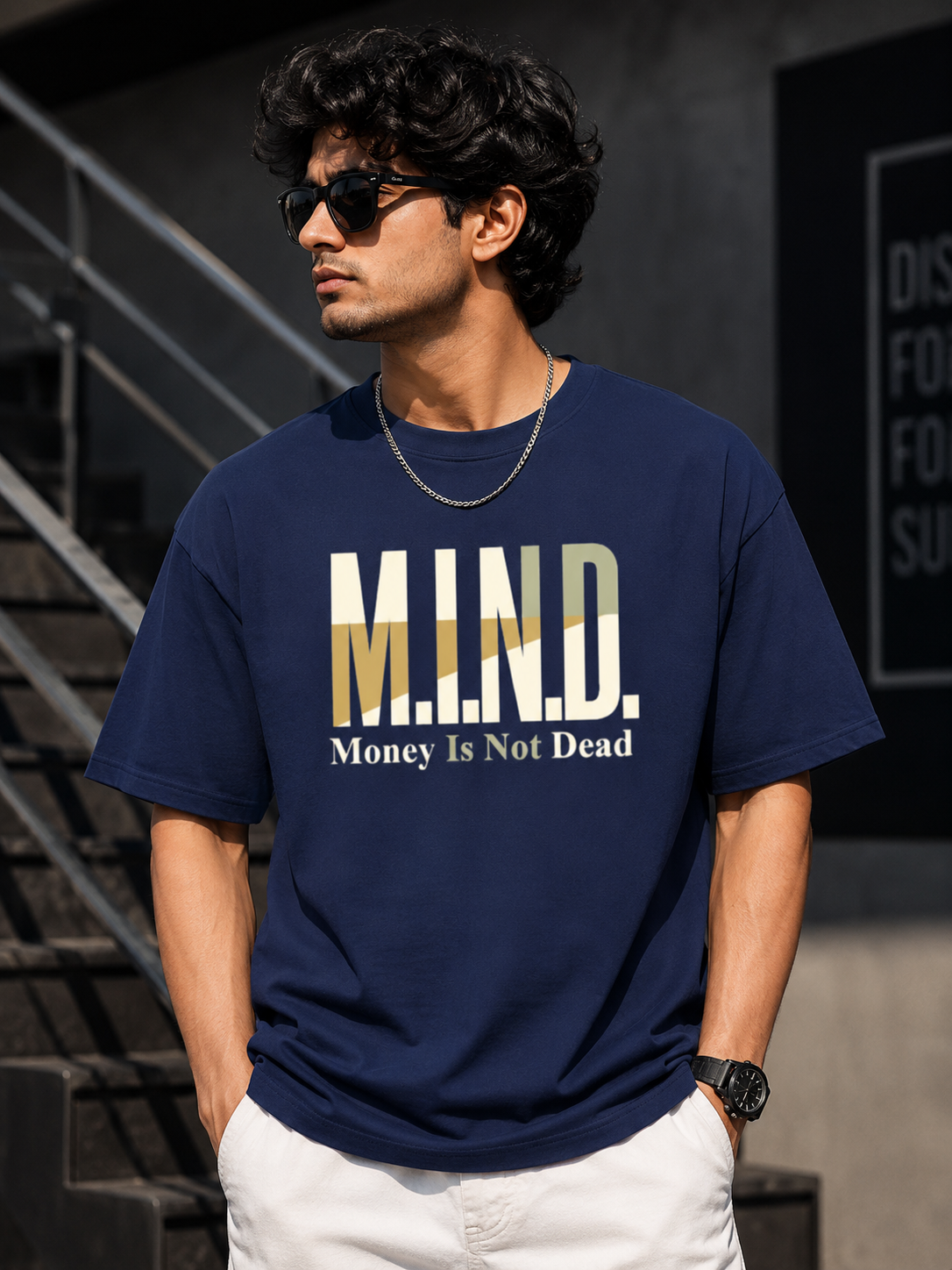 M.I.N.D Money Is Not Dead T-Shirt, Motivational Streetwear Tee, Hustle Mindset Classic Crew T-Shirt